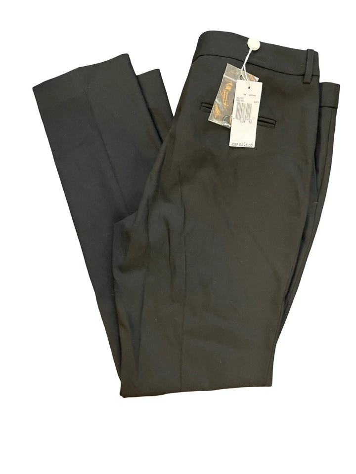 Michael Kors черный прямые штанины брюки женщин размер 12 черный - $695 шерсти Италии - Изображение 3 из 3