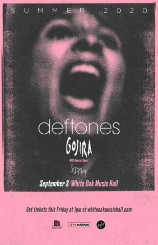 AFFICHE TOURNÉE CONCERT HOUSTON DEFTONES/GOJIRA/POPPY "ÉTÉ 2020" - Alt Metal Music