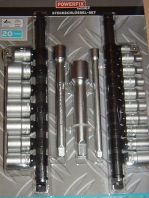 POWERFIX  Steckschlüssel-SET,20-teilig,NEU!