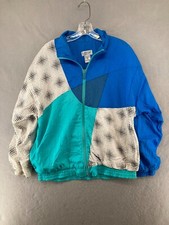 Vintage Lavon windbreaker Womens M Blue Color Block