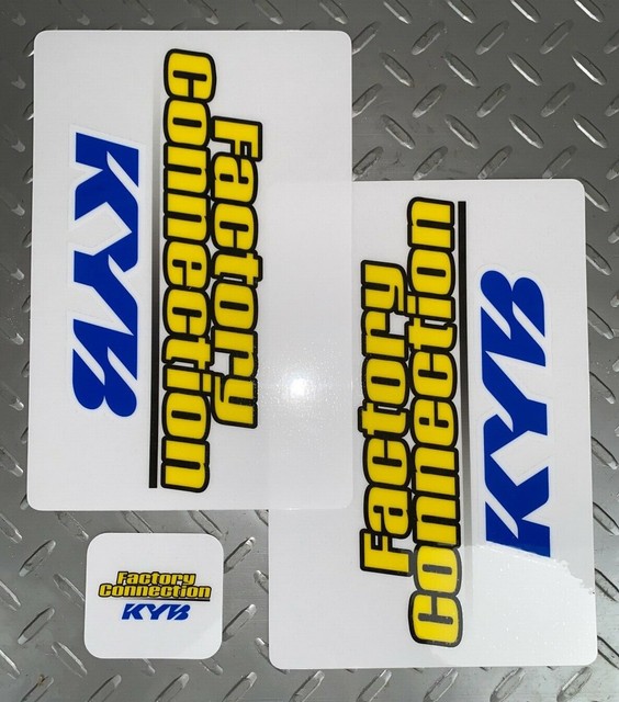 Factory Connection Fork Decals KYB BLUE Fork Shock Wraps Stickers A Kit