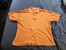 Vintage Lacoste Orange Polo Shirt 100 Cotton. Made In Peru Size 7