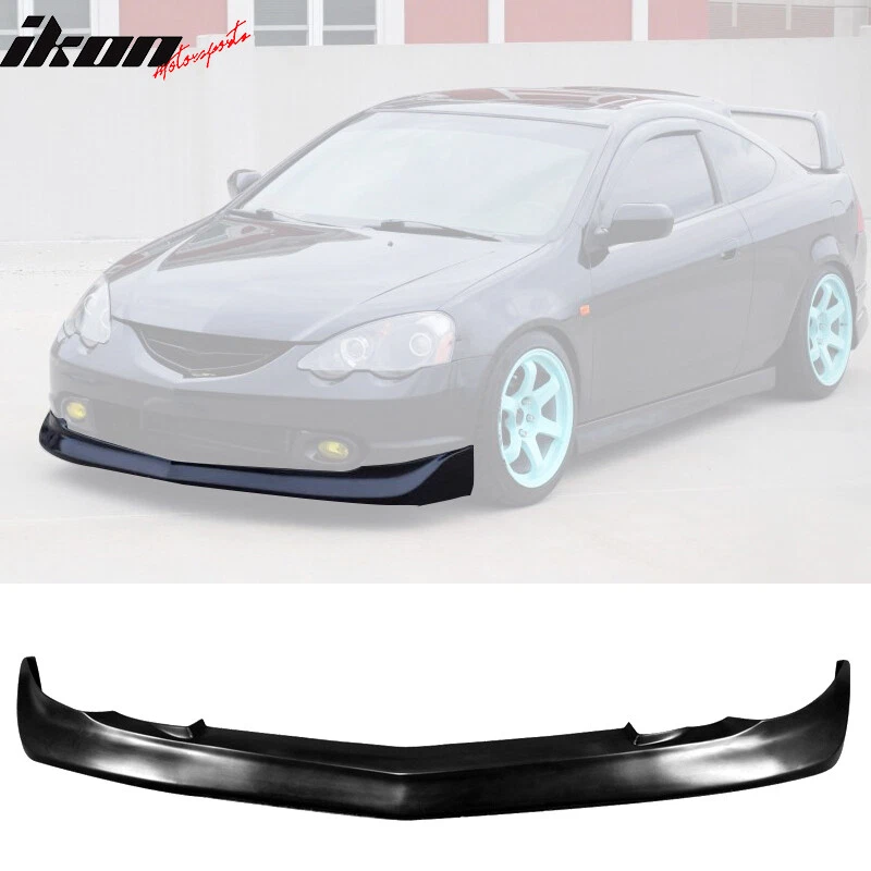 Fits 02-04 Acura RSX DC5 Mugen Style Unpainted Black Front Bumper Lip Spoiler PU