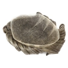 Swiss Lace Toupee For Men Human Hair Replecement System Hairpiece Hair Colored