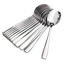 Stainless Steel polished Dinner Spoon Set of 12, Length 16cm for Home & Kitchen