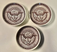 3 vintage appetizer plates “Fair Winds” by Alfred Meakin, Eng., circa 1960