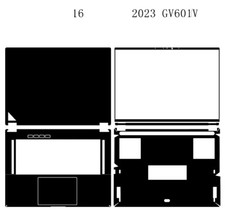 Carbon Vinyl Laptop Sticker Skin Decal Guard for 2023 ASUS ROG Flow X16 GV601 16