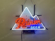 Rainier Beer Mountain Glass 20"x16" Neon Sign Light Lamp With HD Vivid Printing