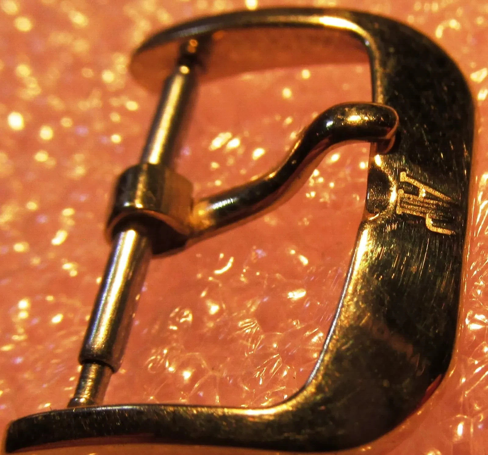 AUDEMAR PIGUET RARE VINTAGE BUCKLE 16mm INSIDE YELLOW GOLD COLOR