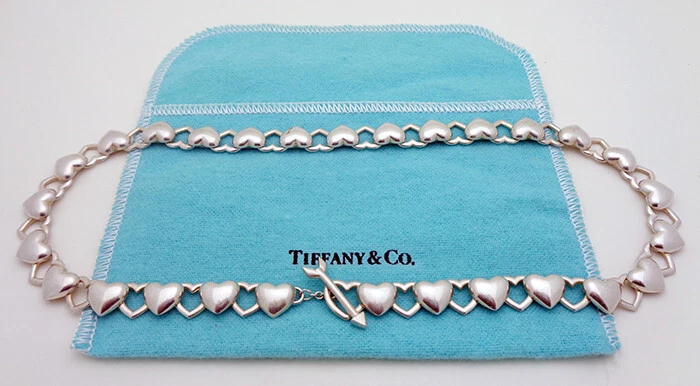 Tiffany & Co. Heart Link 16.25" Necklace Arrow Toggle Clasp in Sterling Silver