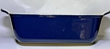 Emile Henry France 2 Quart Twilight Blue  Square Baker Dish Tab Handles