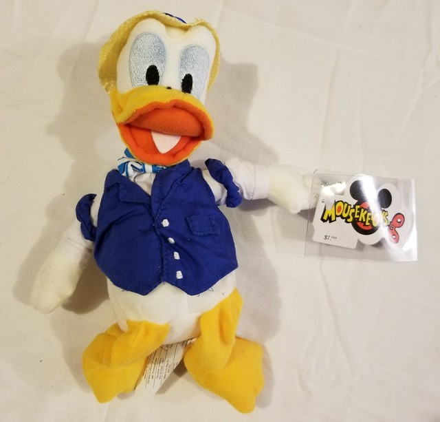 Rare Disney Store Donald Duck Quartet Mini Bean Bag Plush Toy NWT NEW