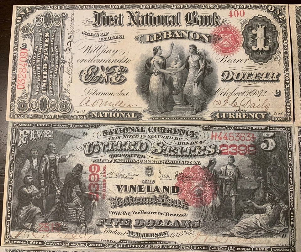 Juego Reproducción Billetes Nacionales Serie 1875 $1-$1000 ¡Leer Descripción Completa!! Foto 4 de 4