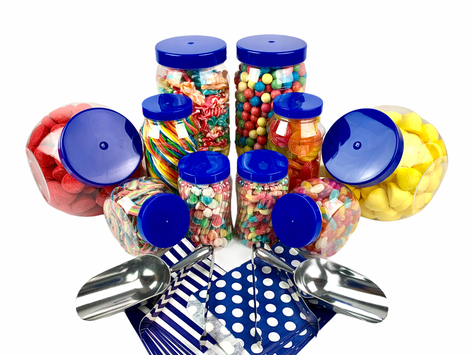Plastic Sweet Jar Candy Buffet Kit Wedding Sweet Cart Kit Pick n Mix Table Party