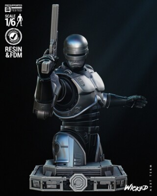 Robocop Bust resin scale model kit unpainted 3d print