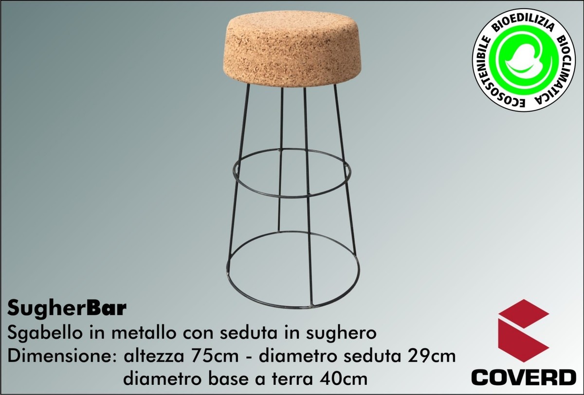 Sughero Sgabelli Domitalia DOMITALIA Bouchon Sgabello In Acciaio