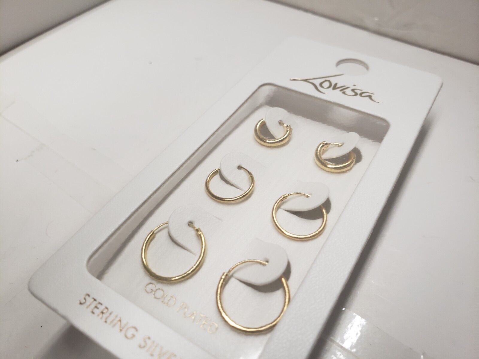 Gold Plated Sterling Silver Small Chubby Hoop Earrings - Lovisa