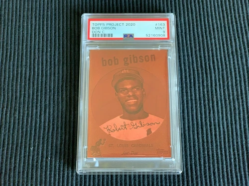 2020 TOPPS PROJECT #163 BOB GIBSON / DON C *PSA 9 MINT*  CARDINALS