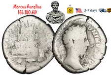 Ancient Roman Empire Coin Silver Denarius Marcus Aurelius 161 180 AD #33002