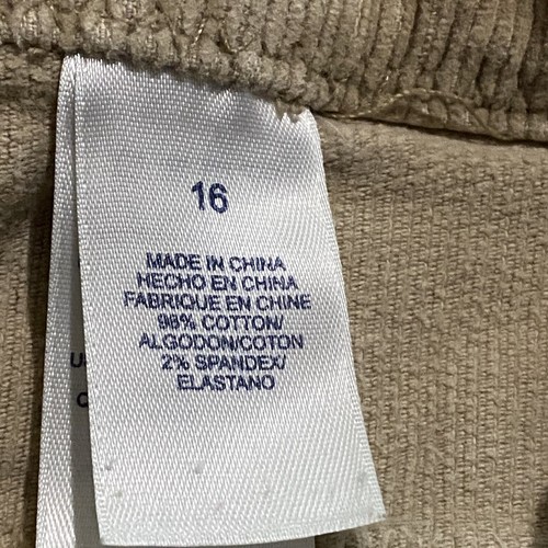 Tint Womens Tan Flat Front Bootcut Corduroy Pant Size 16 - Picture 4 of 6
