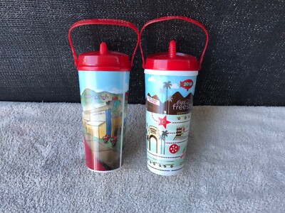 Universal Studios Hollywood Cups Coca Cola Coke Souvenir City Walk Set of 2 