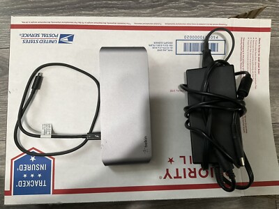 Belkin Thunderbolt 3 USB-C Universal Docking Station F4U097 w/ AC And Cable