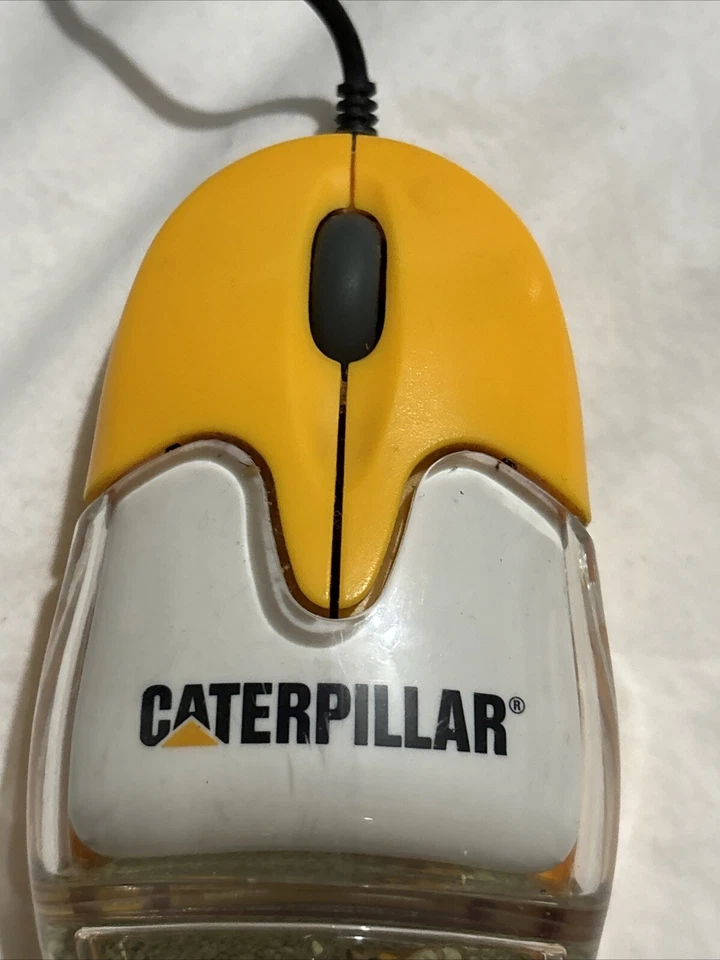Rare Caterpillar CAT Dump Truck Aqua Wired USB Computer Mouse Tested & WORKS - Image 4 of 4