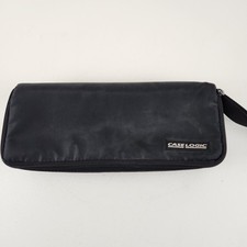 Case Logic Cassette 15-Tape Carry Case Holder Storage Black Zip Closure