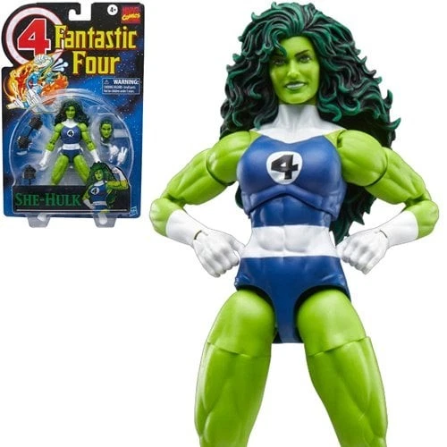 现货! 神奇四侠复古漫威传奇 She-Hulk 6 英寸 AF HASBRO 出品 — 第 2/4 张图片