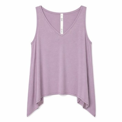 Watch me flip Lululemon Twist Back Tank Top Size 8 Purple Tie Back Yoga