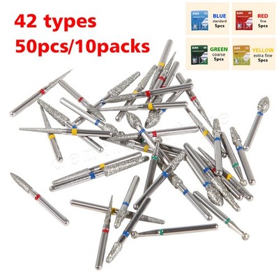 50 PCS Dental Diamant Bohrer für Burs High-Speed-Handstück Medium FG1.6mm New