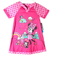 Disney Pajama Dress Minnie Mouse  Friends Size 7/8 New