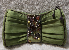 Mary Frances Beaded Green Purse Handbag