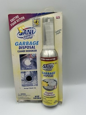Sani 360° Garbage Disposal Cleaner Deodorizer 10 oz. Lemon Scent Enzyme Foam Act