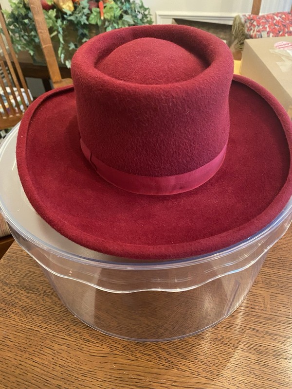 Texas Hatters Austin Texas Hats  Hi-Roller 100 Red BeaverLadies Excellent 19.5”
