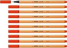 Fineliner - STABILO Point 88 - Pack of 10 - Red