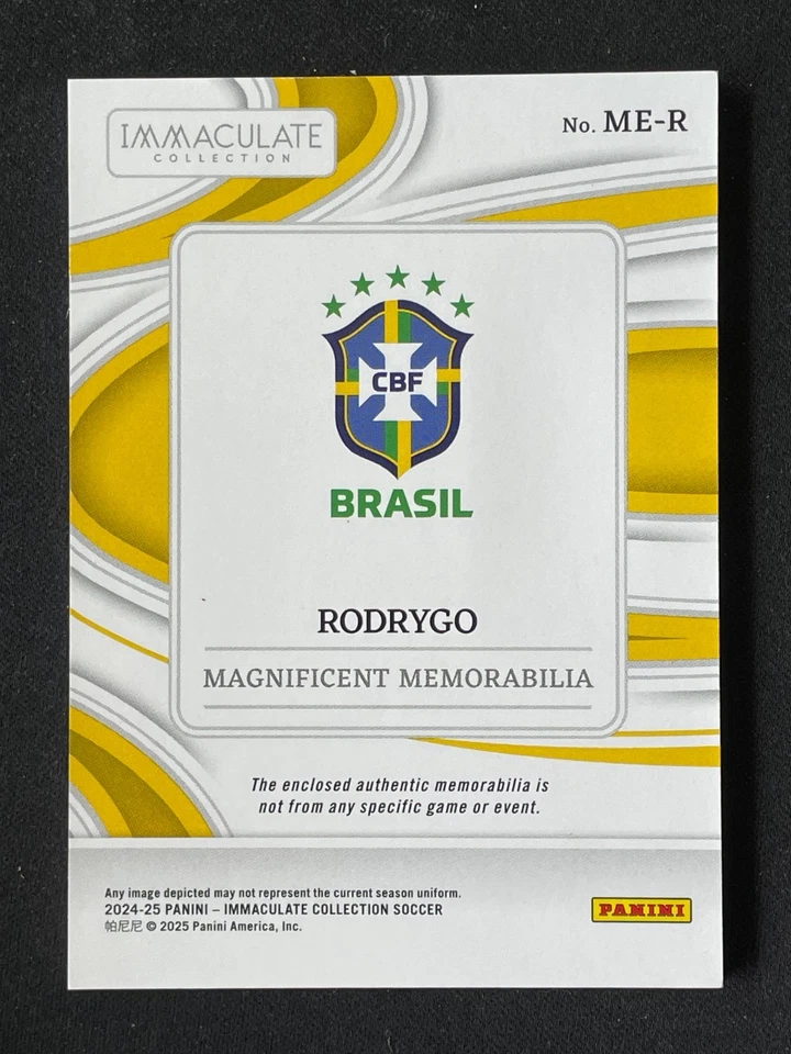 Rodrygo 2024-25 Panini Immaculate Collection Magnificent Memorabilia 15/49 #ME-R - Image 2 of 2