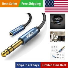 1/4 to 3.5mm Headphone Adapter 10 Feet TRS 6.35mm 1/4 Male to 3.5mm 1/8 Femal...