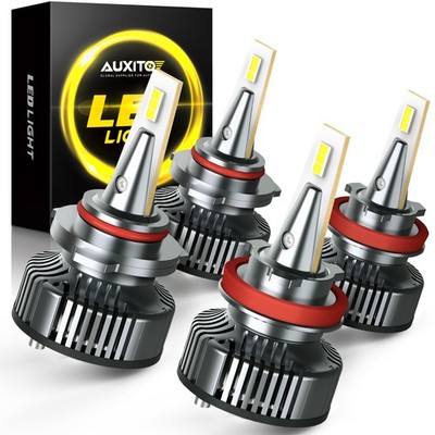 4x AUXITO H11 Canbus 9005 HB3 LED Headlight Lamps Hi Low Beam 6000K 144W 32000LM
