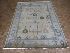 8'11 x 11'9 Hand Knotted Ivory Oushak Oriental Rug G17046