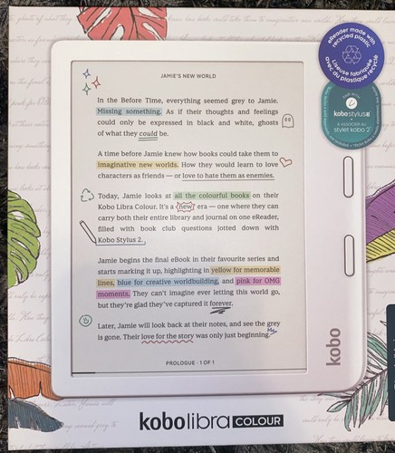 Kobo Libra Colour eReader 7" Glare-Free Colour eInk Kaleido 3 Display NEW RETAIL