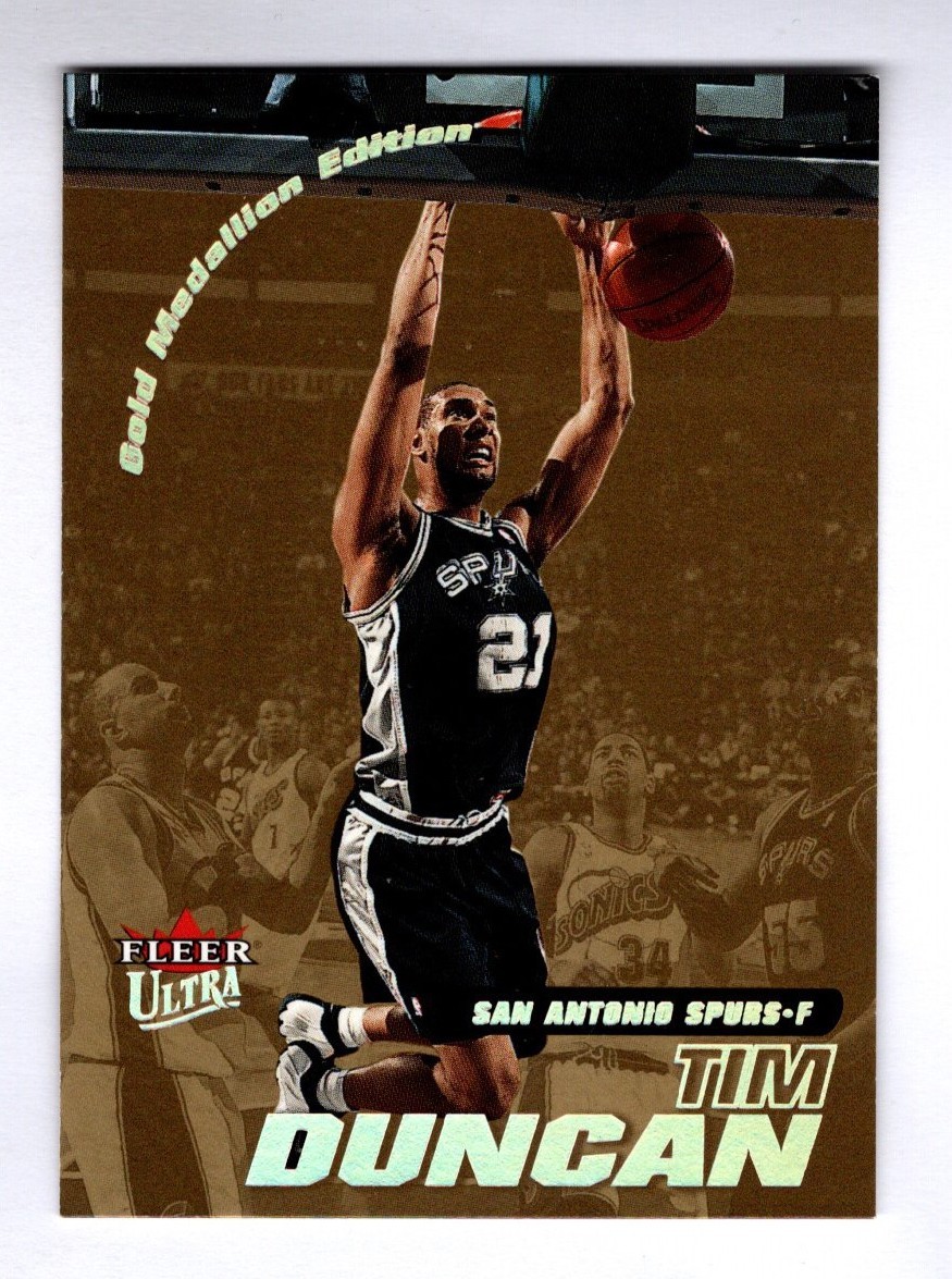 2000-01 Ultra Gold Medallion #187G Tim Duncan San Antonio Spurs HOF