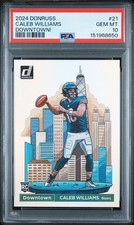 2024 Panini Donruss Caleb Williams Downtown! SSP RC Rookie #21 Bears PSA 10