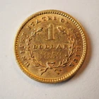 1853   $1 DOLLAR LIBERTY HEAD TYPE 1 GOLD COIN **OBV SCRATCH** FREE SHIPP! C1704