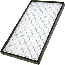 50 White Foam Gem Jars with Jewelry Display Tray 14 3/4" x 8 1/4"
