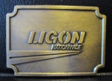 Ligon Industries or Insurance "Nationwide" Brass Belt Buckle Vintage Collectible