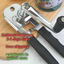 Commercial Can Opener Hand Crank Can Opener Easy Manual Heavy Duty With-Knob USA