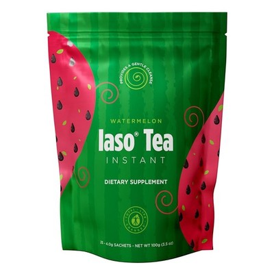 Iaso Instant Tea (Watermelon)  Refreshing Flavored Cleansing Tea 25 Sachets
