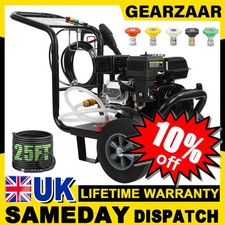Heavy Duty Petrol Pressure Washer 7HP 3500 PSI 5 Nozzles Jet Wash High Power Jet