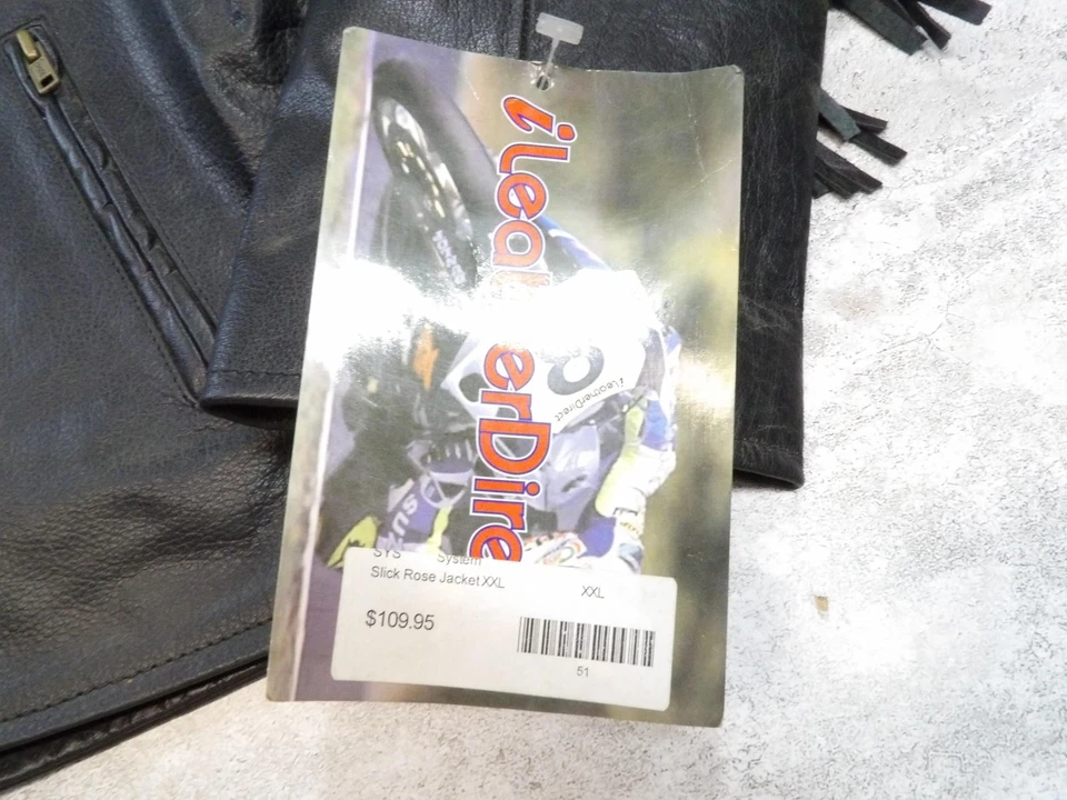 Leather Direct Jacket Womens 2XL Genuine Leather Fringe Western Floral Rose XXL - Image 4 of 4